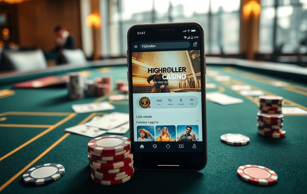 Highroller Casino på mobil – et stilrent casino for storspillere